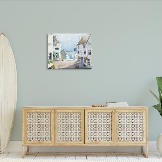 Stupell Industries Coastal Town Seaport Sailboats Canvas Wall Art